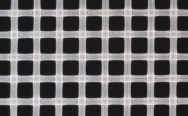 Enlarged photo of synthetic fiber mesh