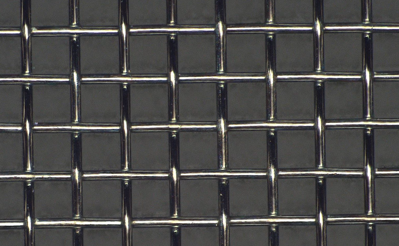 Enlarged photo of metal mesh