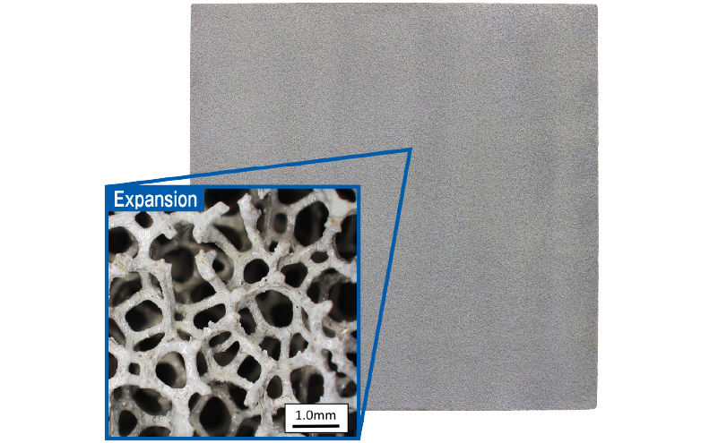 External view and enlarged view of photocatalytic deodorization filter