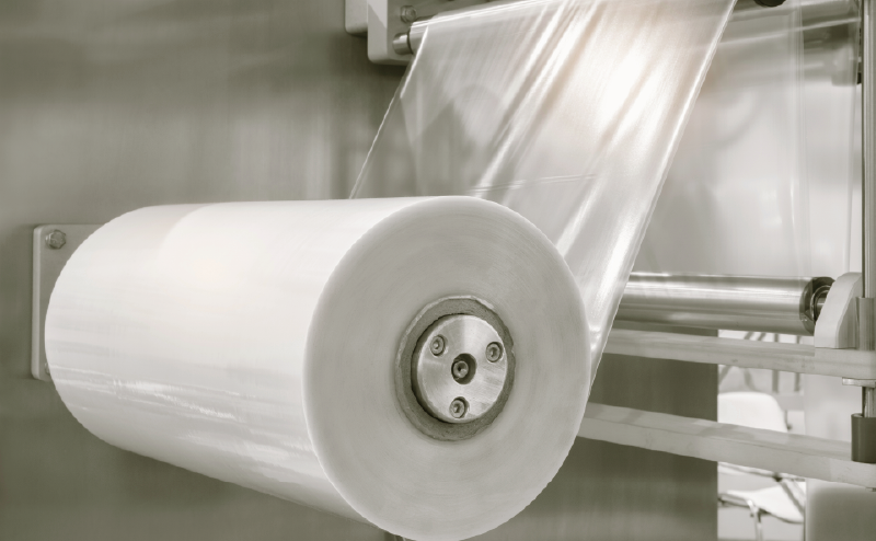 Picture of film flowing on a production machine