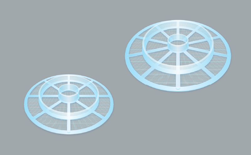 Illustration of a Medical Circular Mesh Filters
