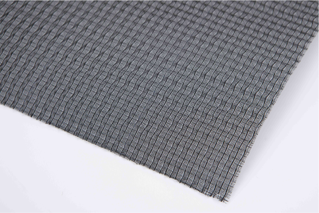 Enlarged photograph of Antiviral/Antibacterial Honeycomb Mesh (Blended Type); beehive woven fabrics).