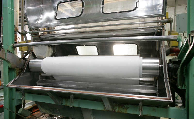 Medical soaping machine. The white raw material after washing is shown in the image.