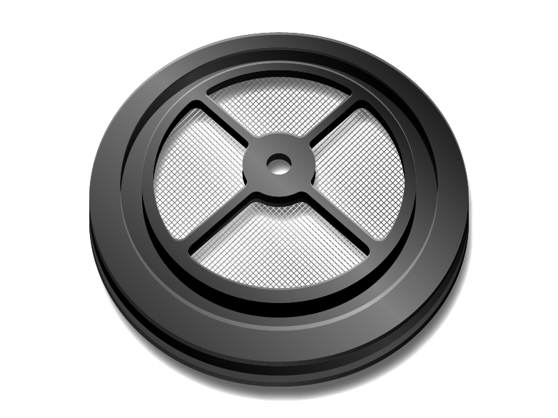 Illustration of a Circular Mesh Filter