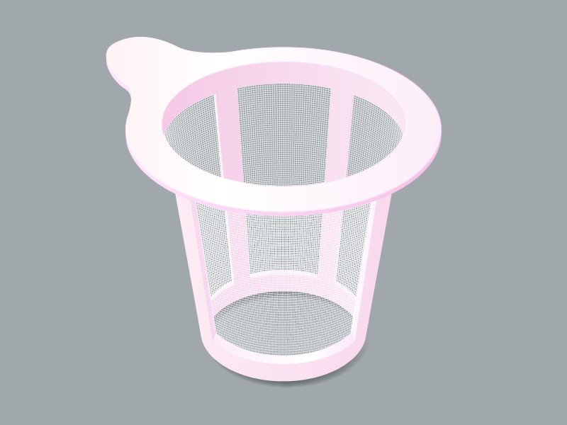 Illustration of a Conical Mesh Filter with the Tip Cut Off
