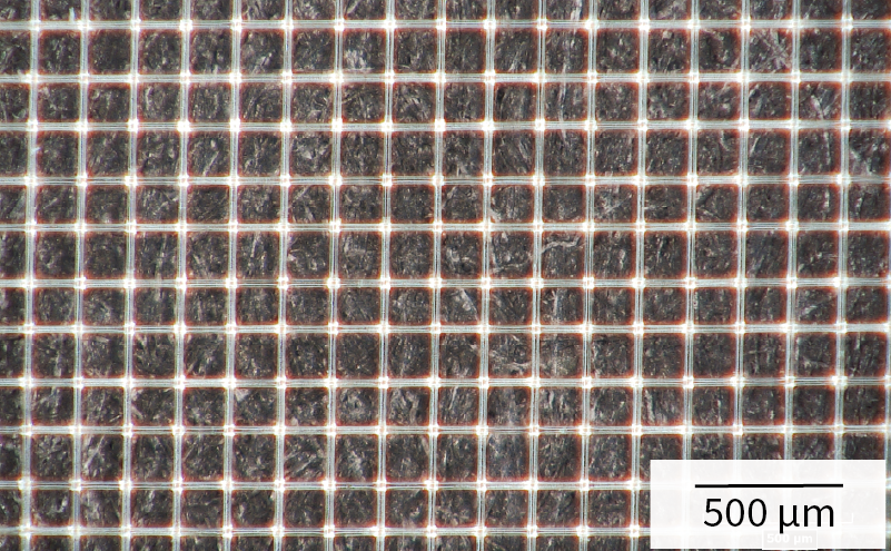 水素関連メッシュの拡大写真（LCP145/74）